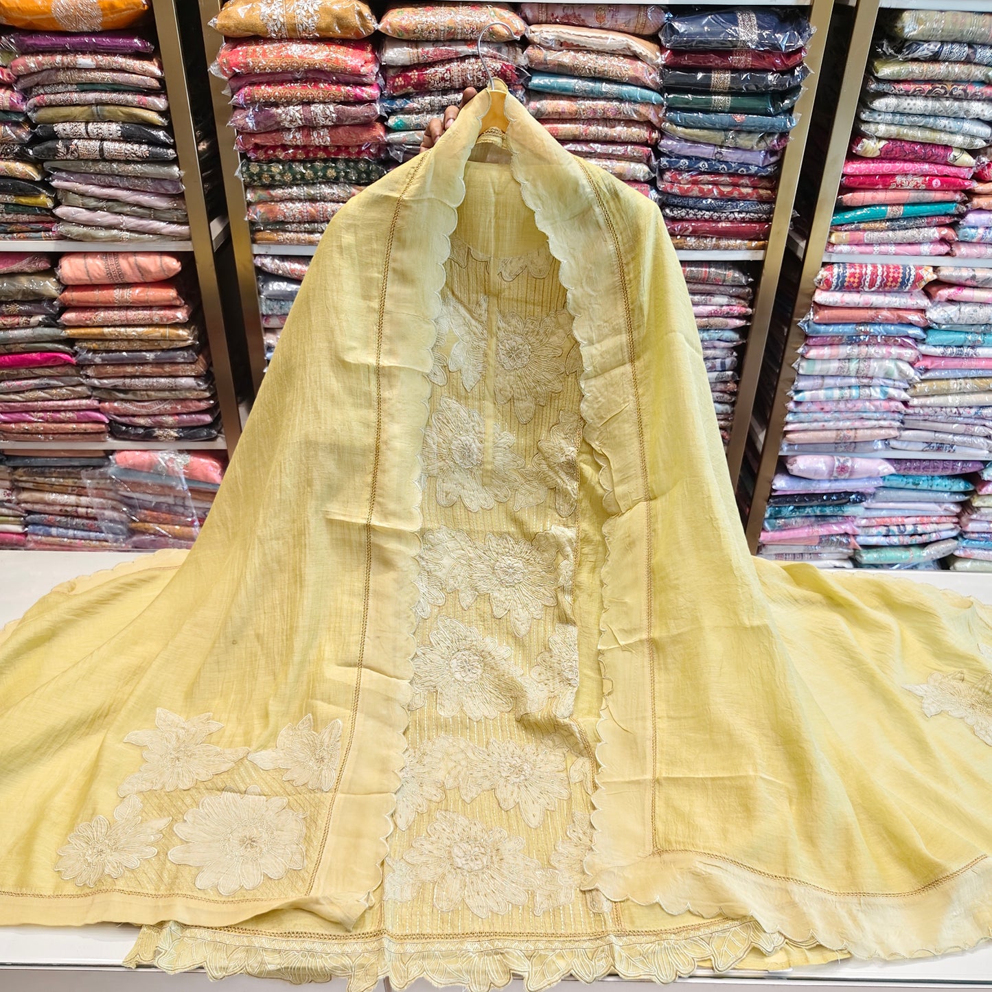Chanderi Patch Work Suit