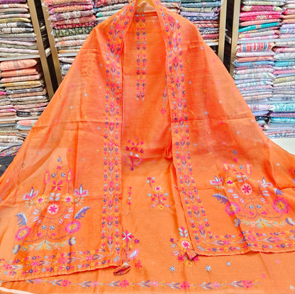 Chanderi Knot Work Suit
