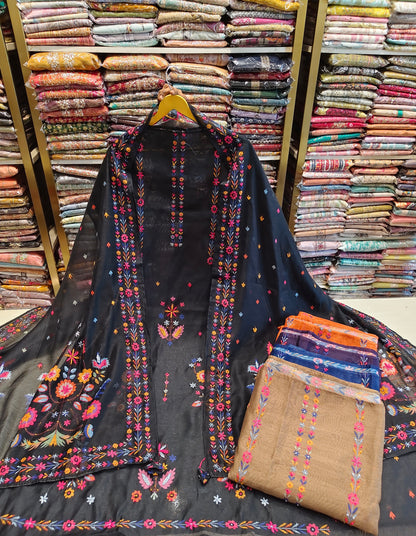 Chanderi Unstitched Suit Set
Knot Work Chanderi Suit
Printed Designer Suit
Chanderi Dupatta Suit Collection
Women's Festive Ethnic Wear