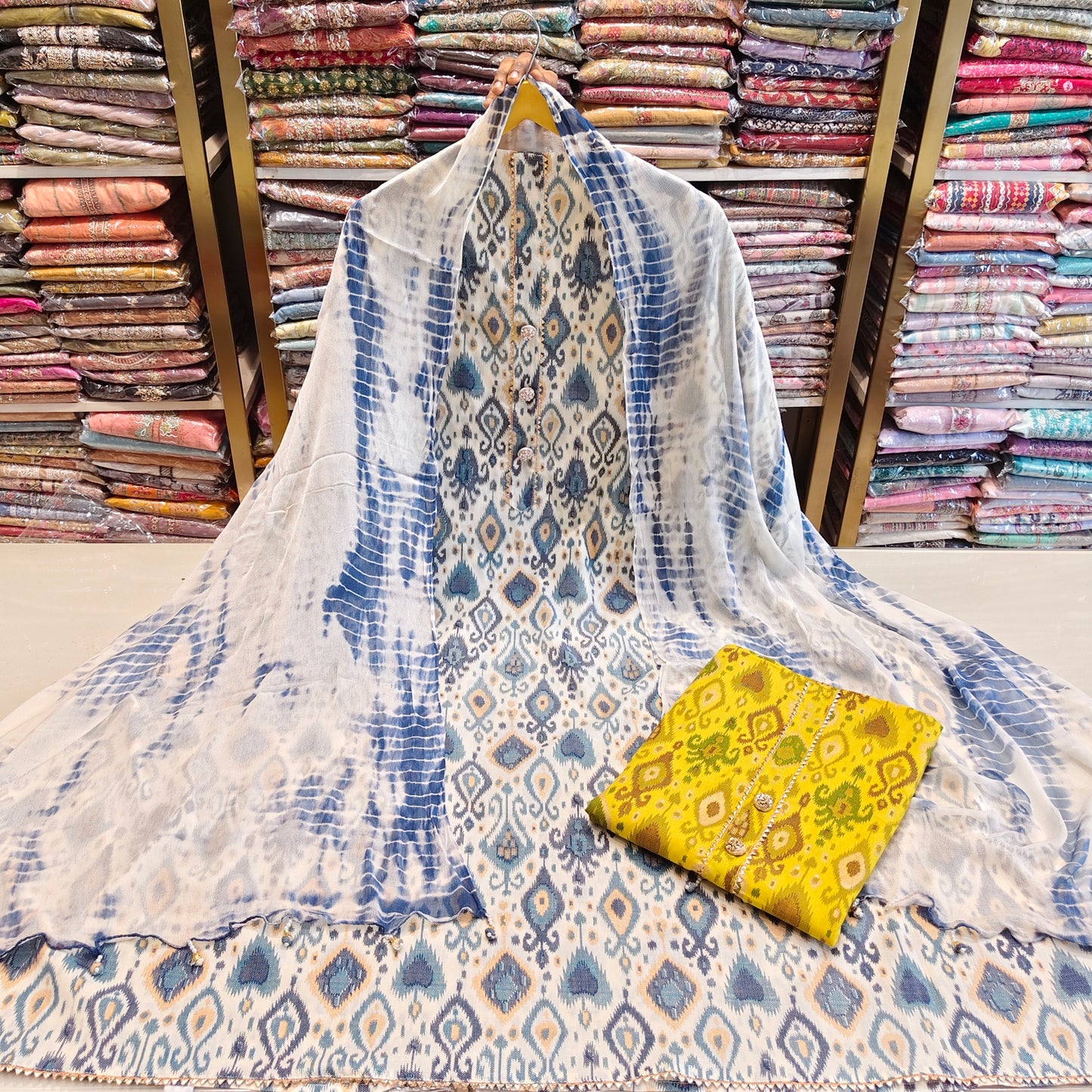 Cotton Unstitched Suit Set
Knot Work Cotton Suit
Printed Cotton Dress Material
Chiffon Dupatta Cotton Suit
Women's Ethnic Cotton Wear