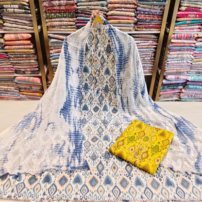 Cotton Unstitched Suit Set
Knot Work Cotton Suit
Printed Cotton Dress Material
Chiffon Dupatta Cotton Suit
Women's Ethnic Cotton Wear
