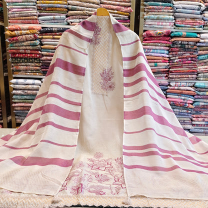 Chanderi Zari Flower Suit