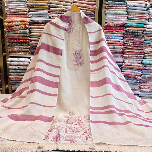 Chanderi Zari Flower Suit
