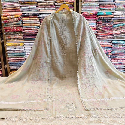 Linen Thread Work Suit