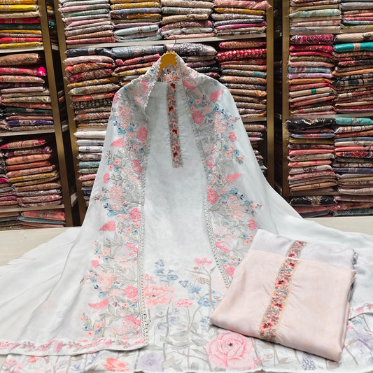 Muslin Floral Printed Suit Set
Sequins Work Unstitched Suit
Designer Muslin Suit with Dupatta
Georgette Dupatta Suit Set
Floral Knot Work Ethnic Suit