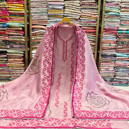 Tissue Suit with Elegant Patch Work