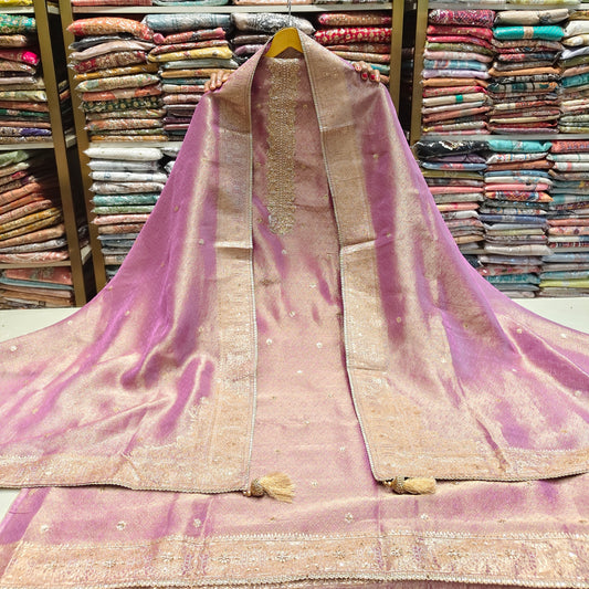 Tissue Suit with Dabka & Pull Work