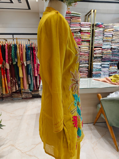 Mustard Mul Gota Co-Ord Set
