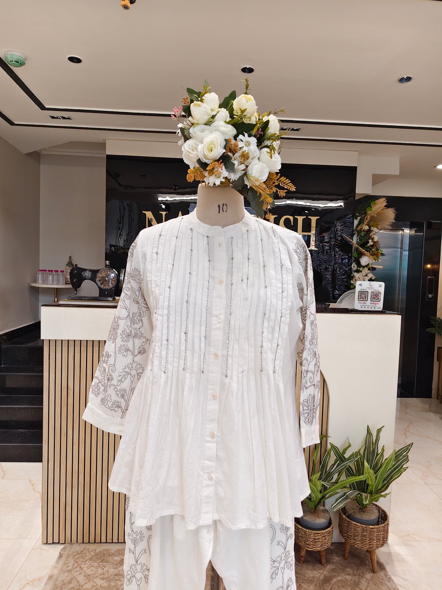 Off White Cotton Co-Ord Set