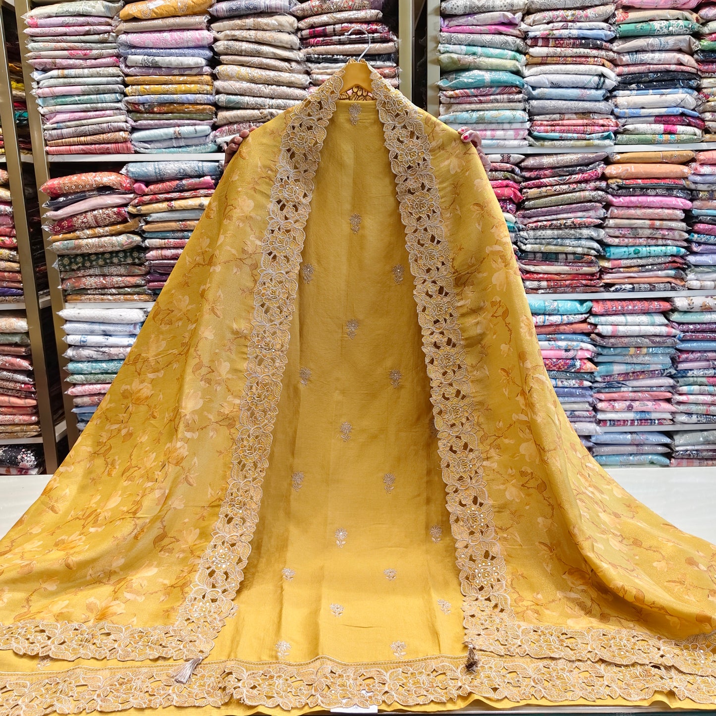 Tissue Resham Zari Suit