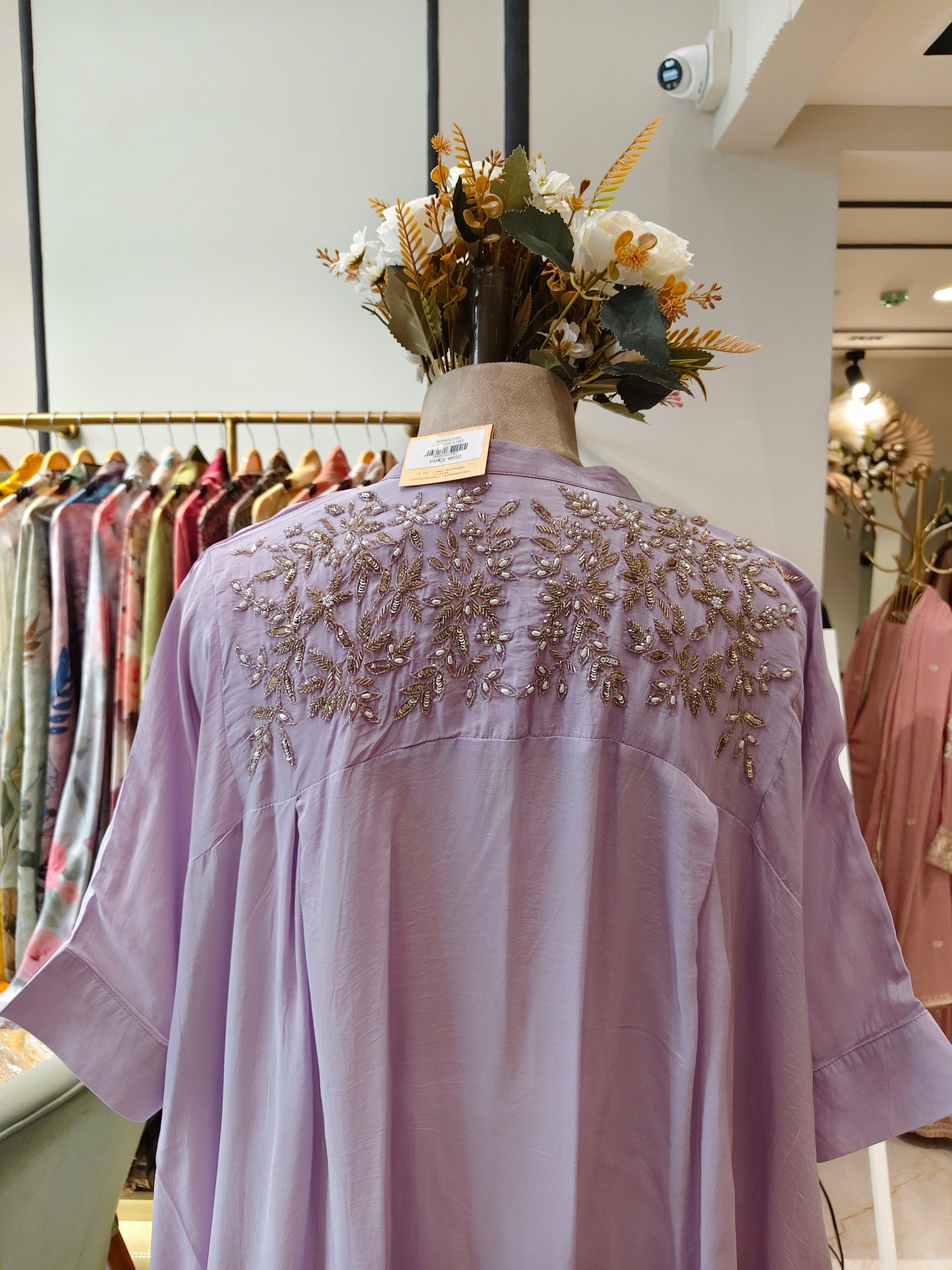 Lavender Crepe Farshi Co-Ord Set