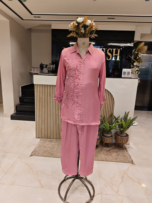 Pink Crepe Co-Ord Set
Resham Sequins Work Outfit
Stylish Indo Western Co-Ord Set
Festive Co-Ord Set for Women
Designer Pink Ethnic Wear