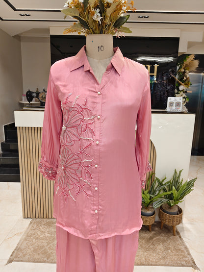 Pink Crepe Co-Ord Set