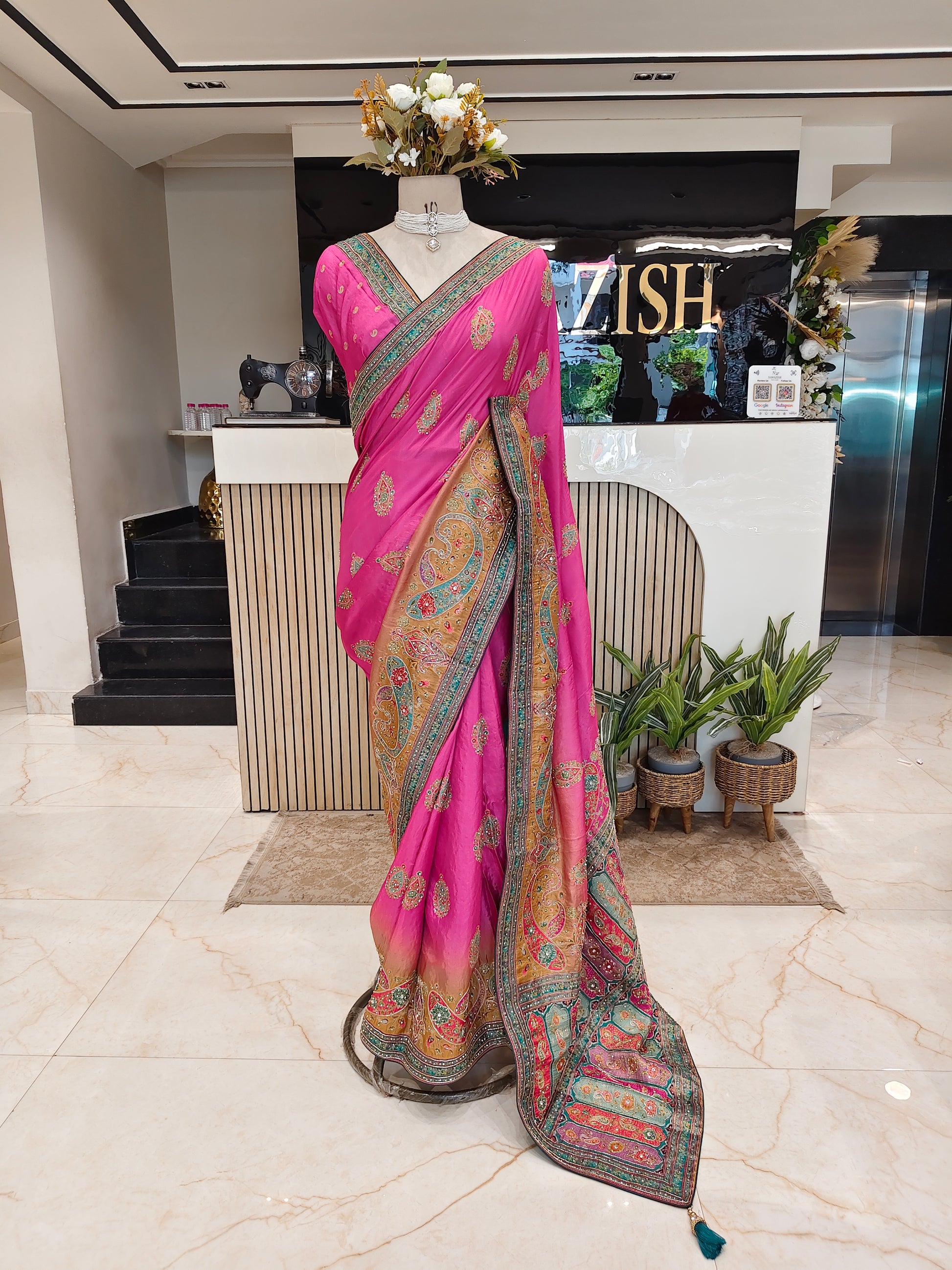 Pink Uppada Silk Saree
Dabka Work Designer Saree
Stone Work Party Wear Saree
Luxury Wedding Saree for Women
Festive Silk Saree Collection