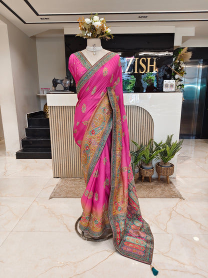 Pink Uppada Silk Saree
Dabka Work Designer Saree
Stone Work Party Wear Saree
Luxury Wedding Saree for Women
Festive Silk Saree Collection