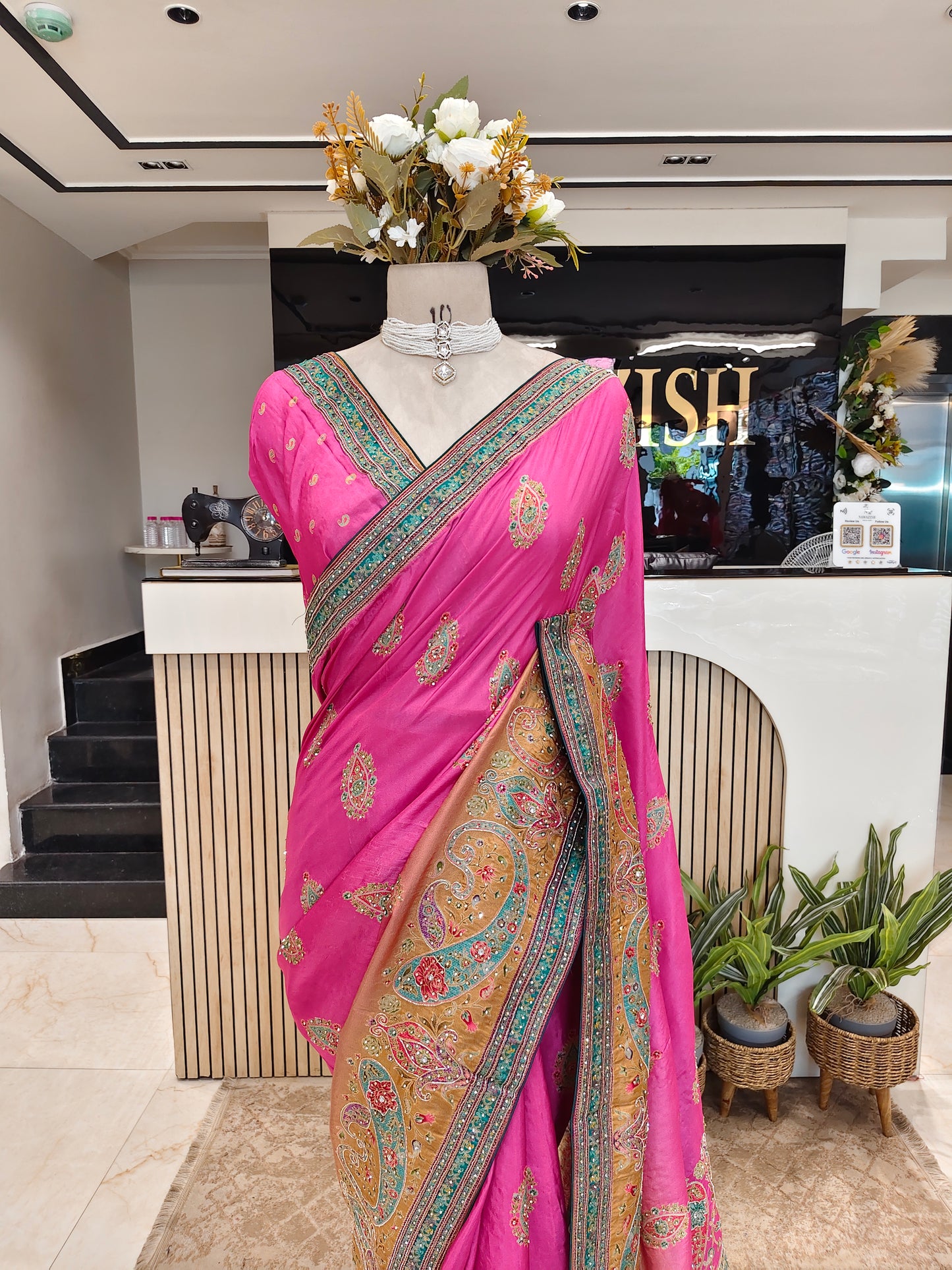Pink Uppada Silk Saree