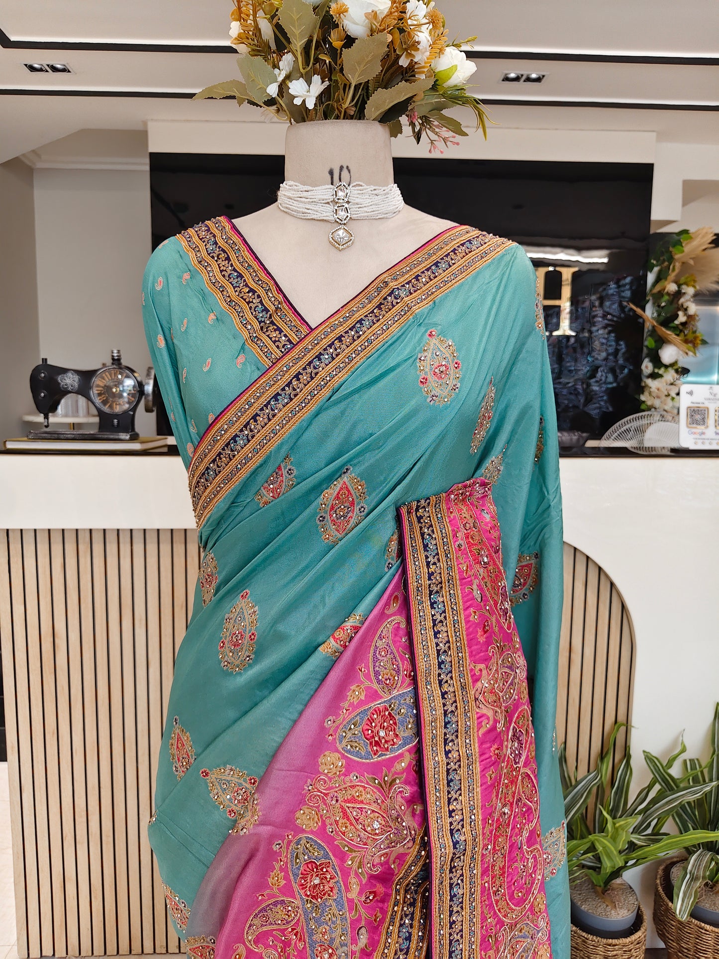 Green Uppada Silk Saree
Dabka Work Designer Saree
Stone Work Party Wear Saree
Luxury Festive Silk Saree
Wedding Saree for Women
