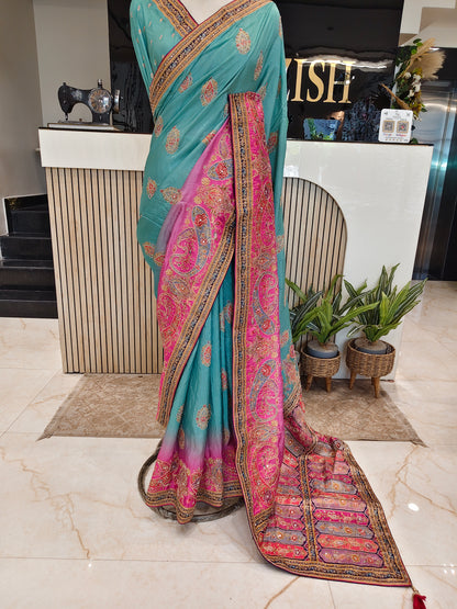 Green Uppada Silk Saree