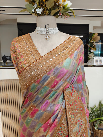 Gold Uppada Silk Saree