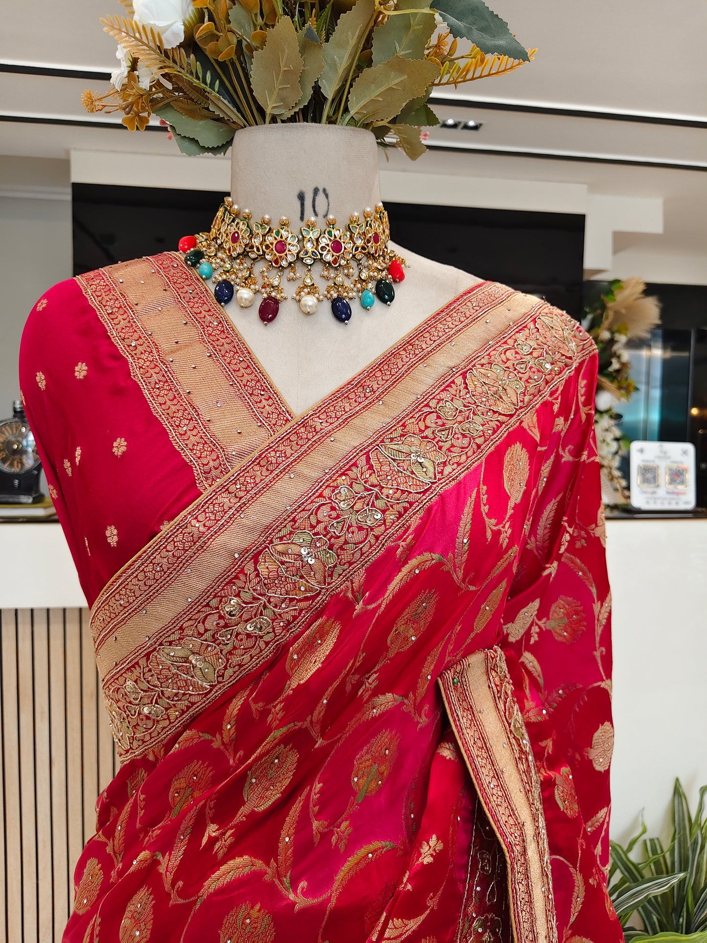 Red Silk Designer Saree