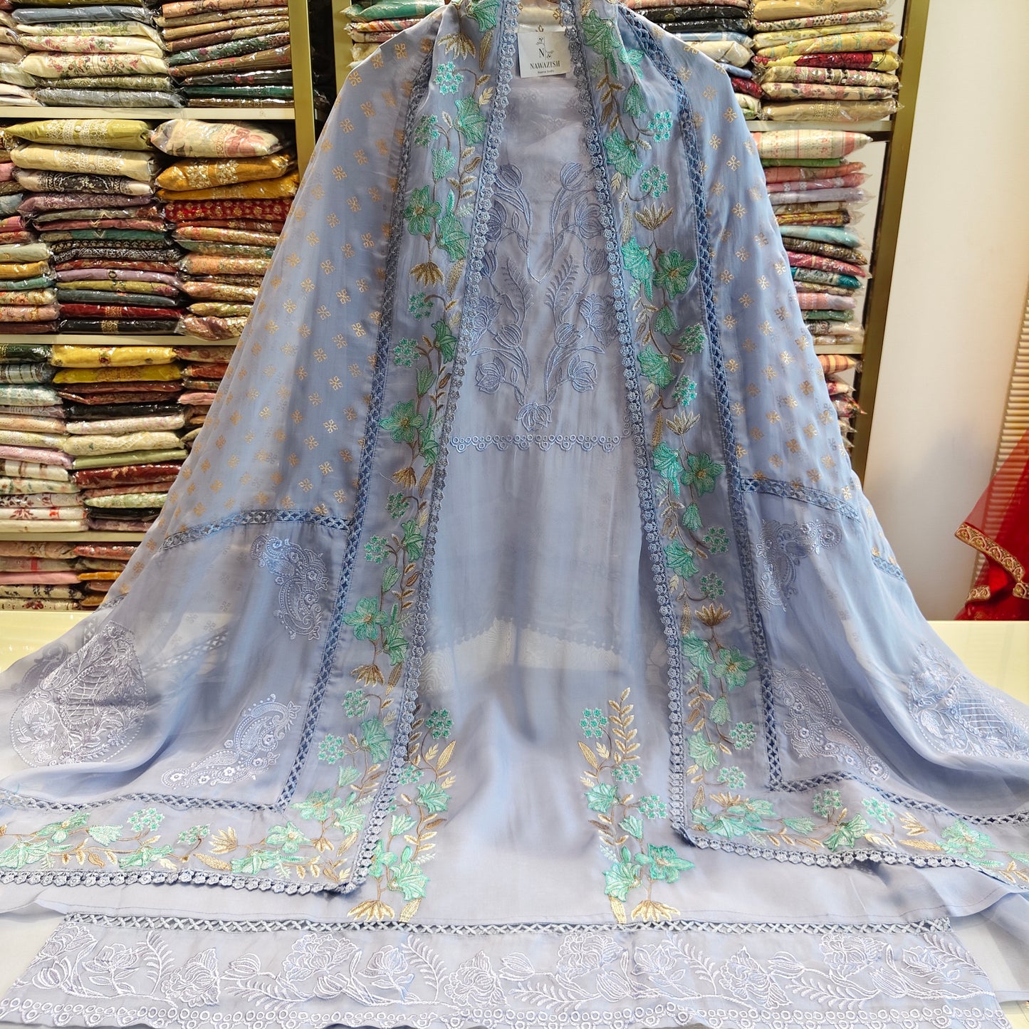 Organza Thread Work Suit Set