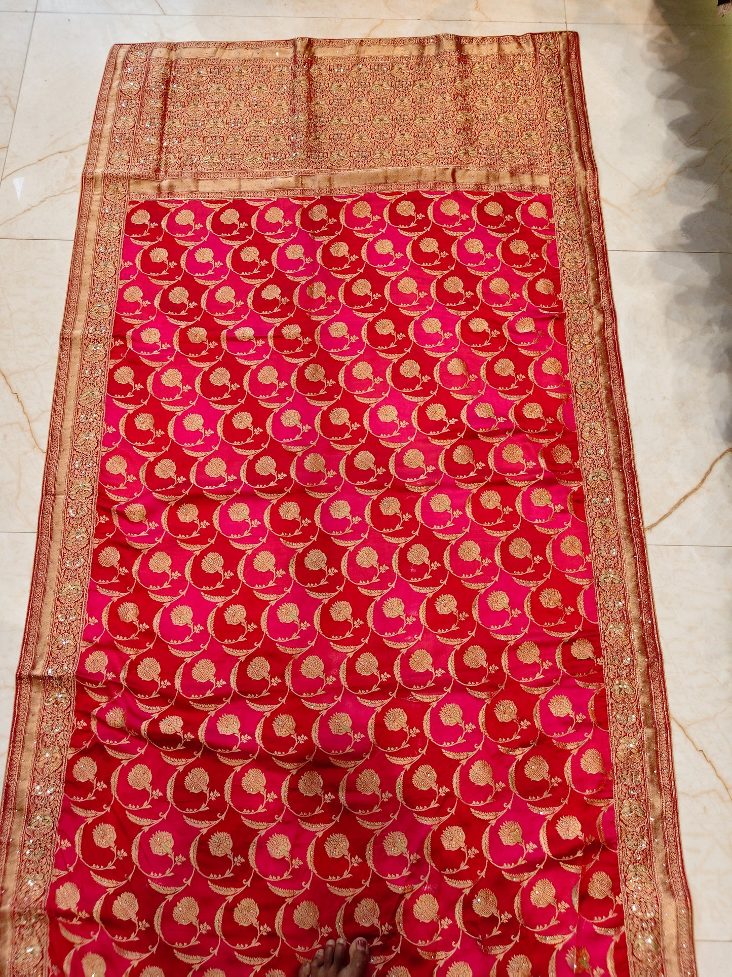 Red Silk Designer Saree