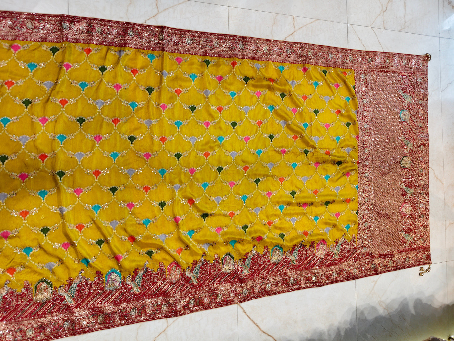 Mustard Silk Designer Saree