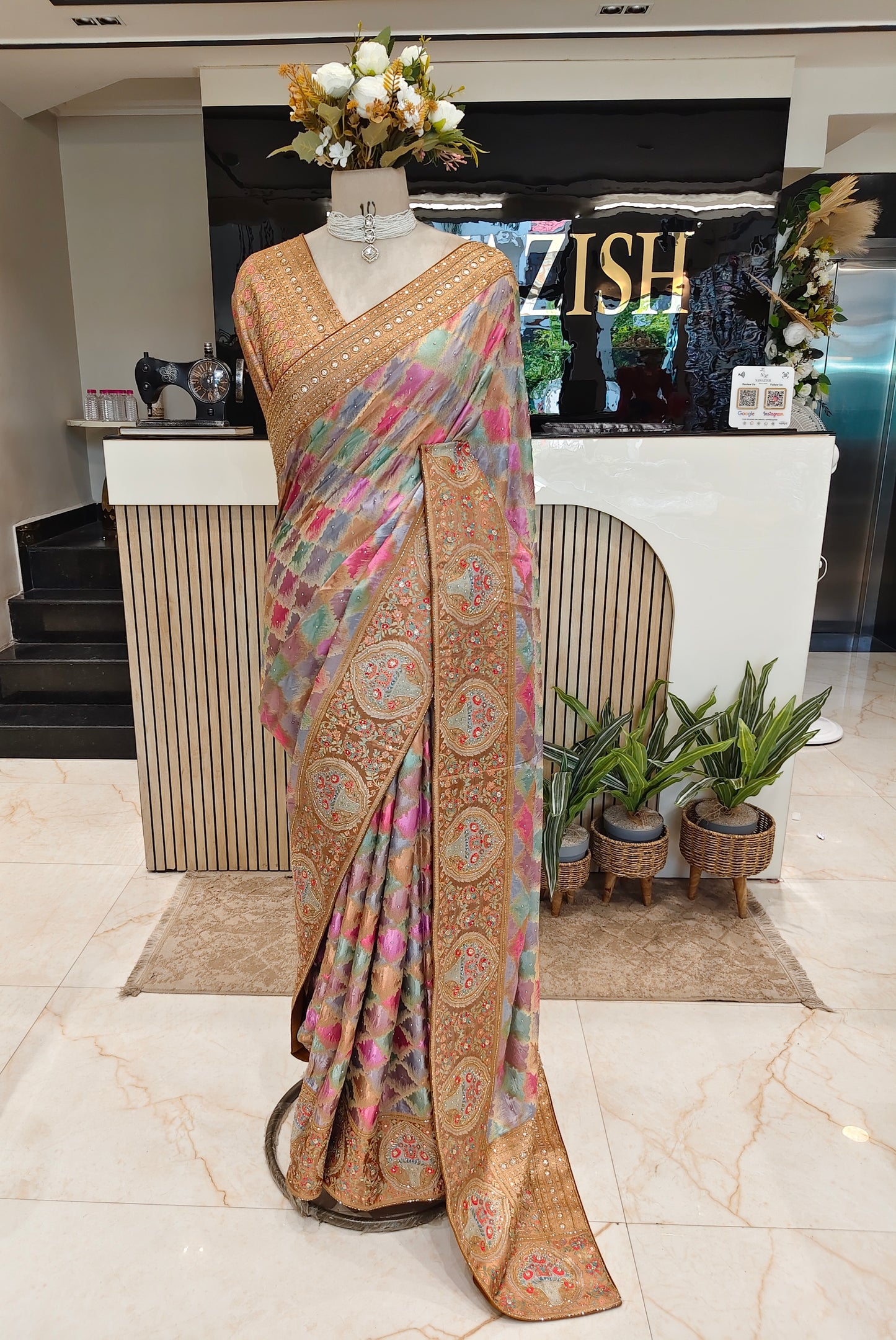 Golden Silk Designer Saree