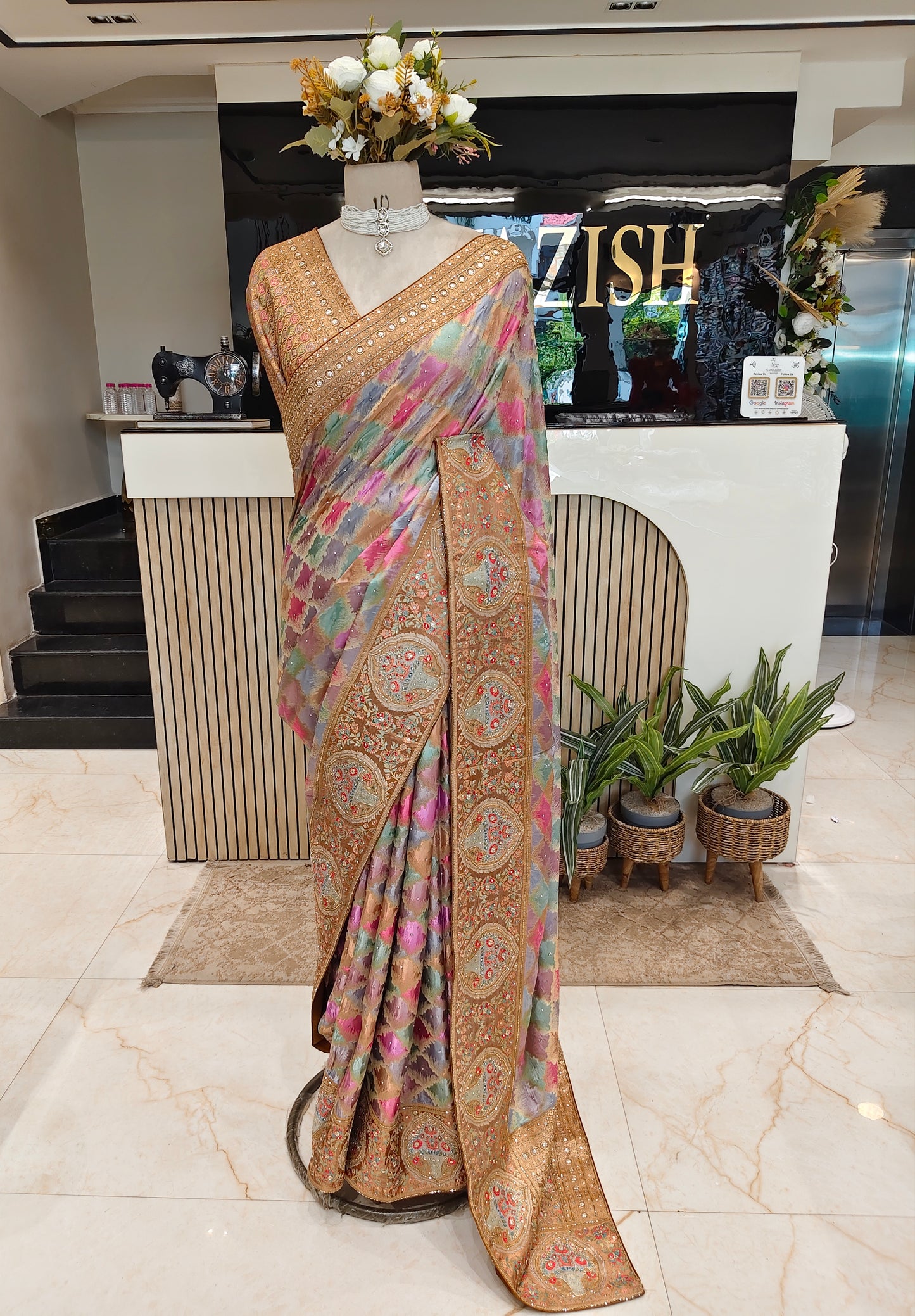 Golden Silk Designer Saree