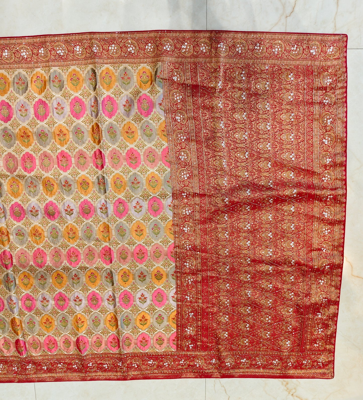 Golden Silk Designer Saree