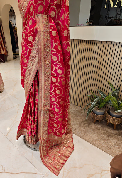 Red Silk Designer Saree