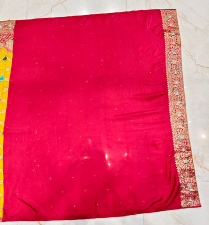 Mustard Silk Designer Saree