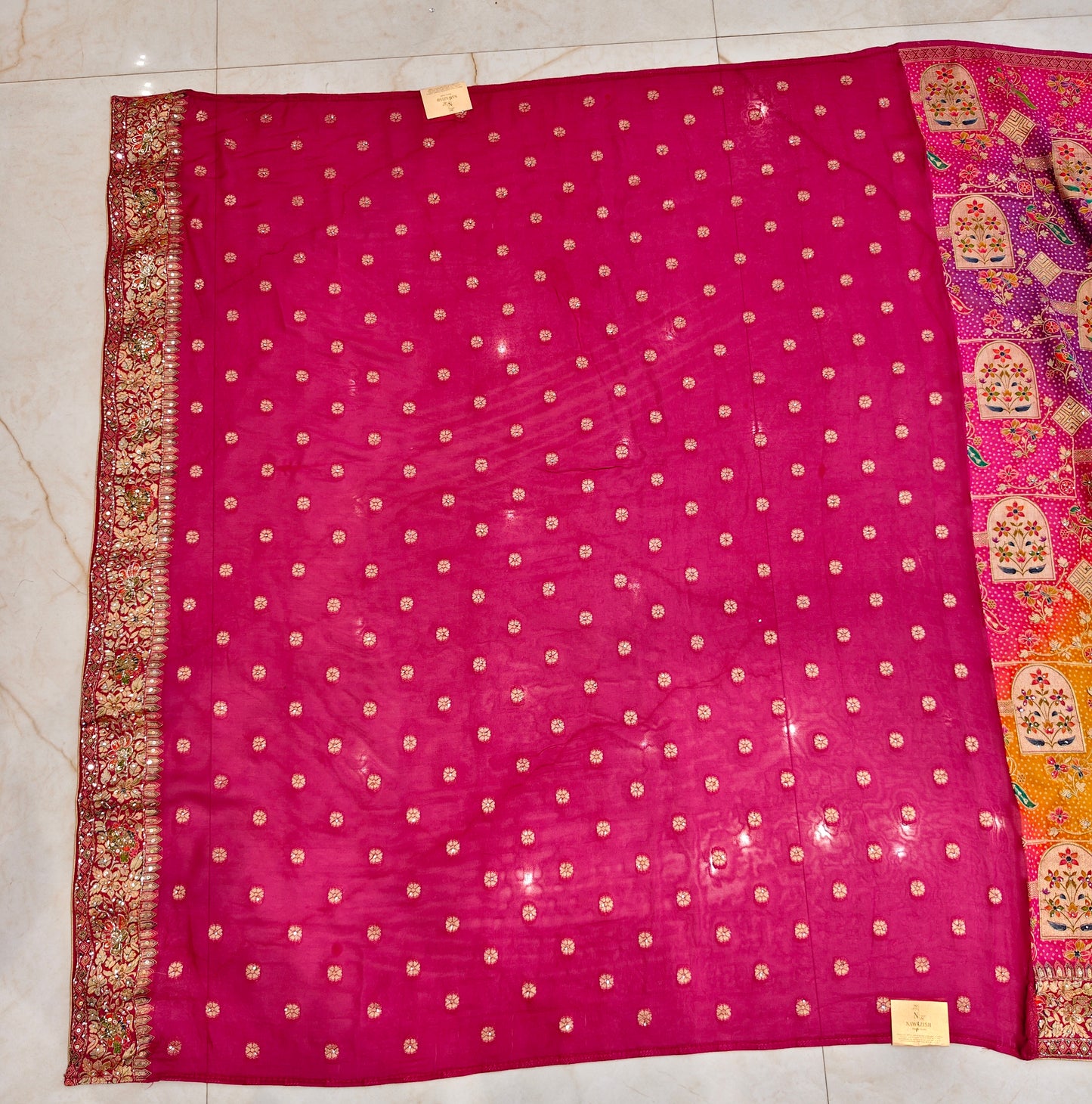 Multi Colour Khaddi Georgette Saree