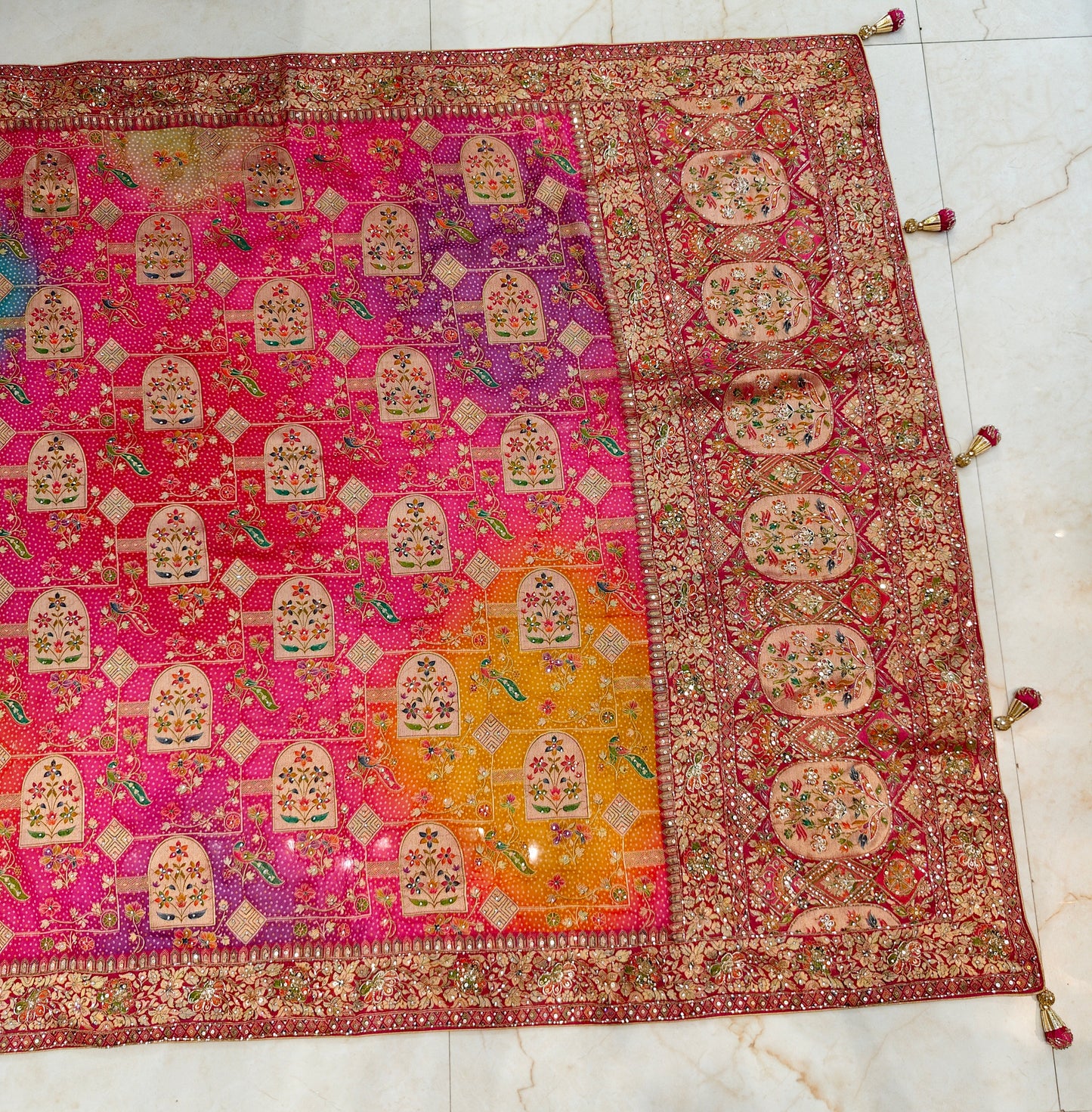 Multi Colour Khaddi Georgette Saree