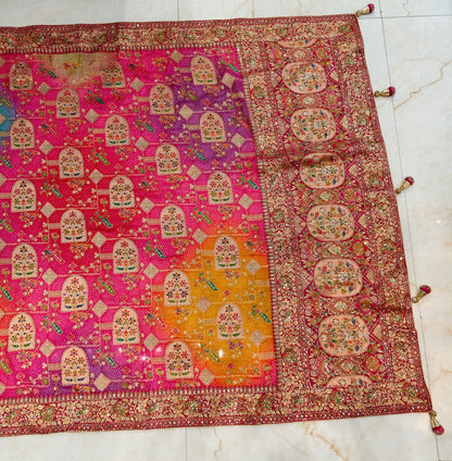 Multi Colour Khaddi Georgette Saree
