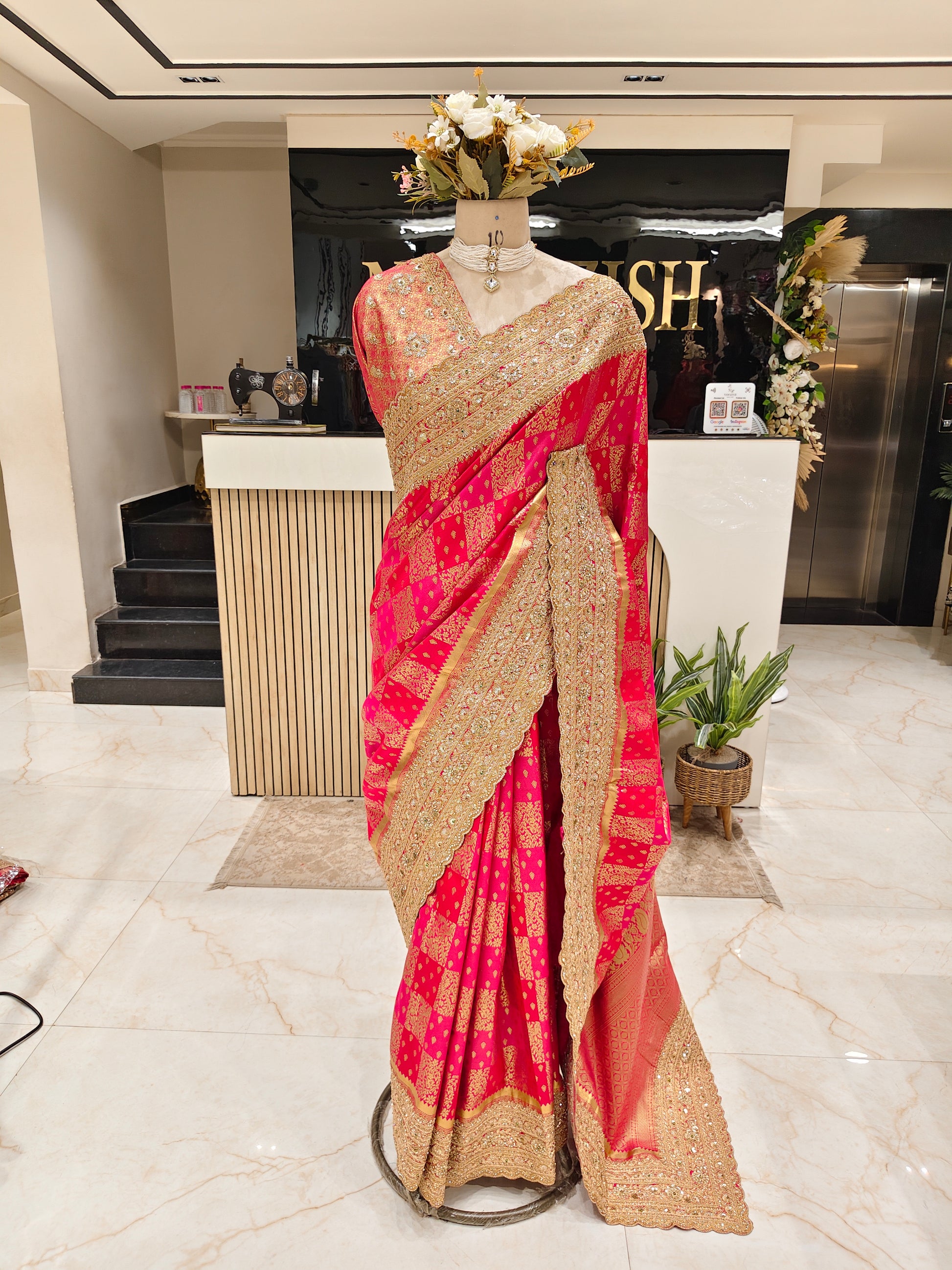 Red Silk Designer Saree
Zari Stone Work Saree
Sequins Party Wear Saree
Luxury Wedding Saree for Women
Festive Silk Saree Collection