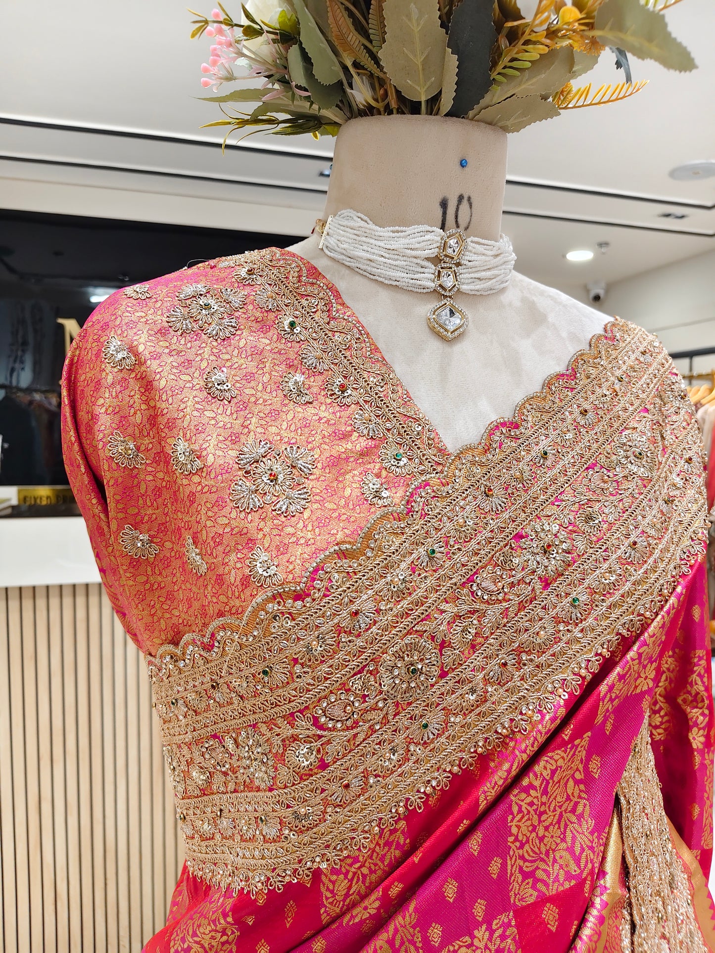 Red Silk Designer Saree
