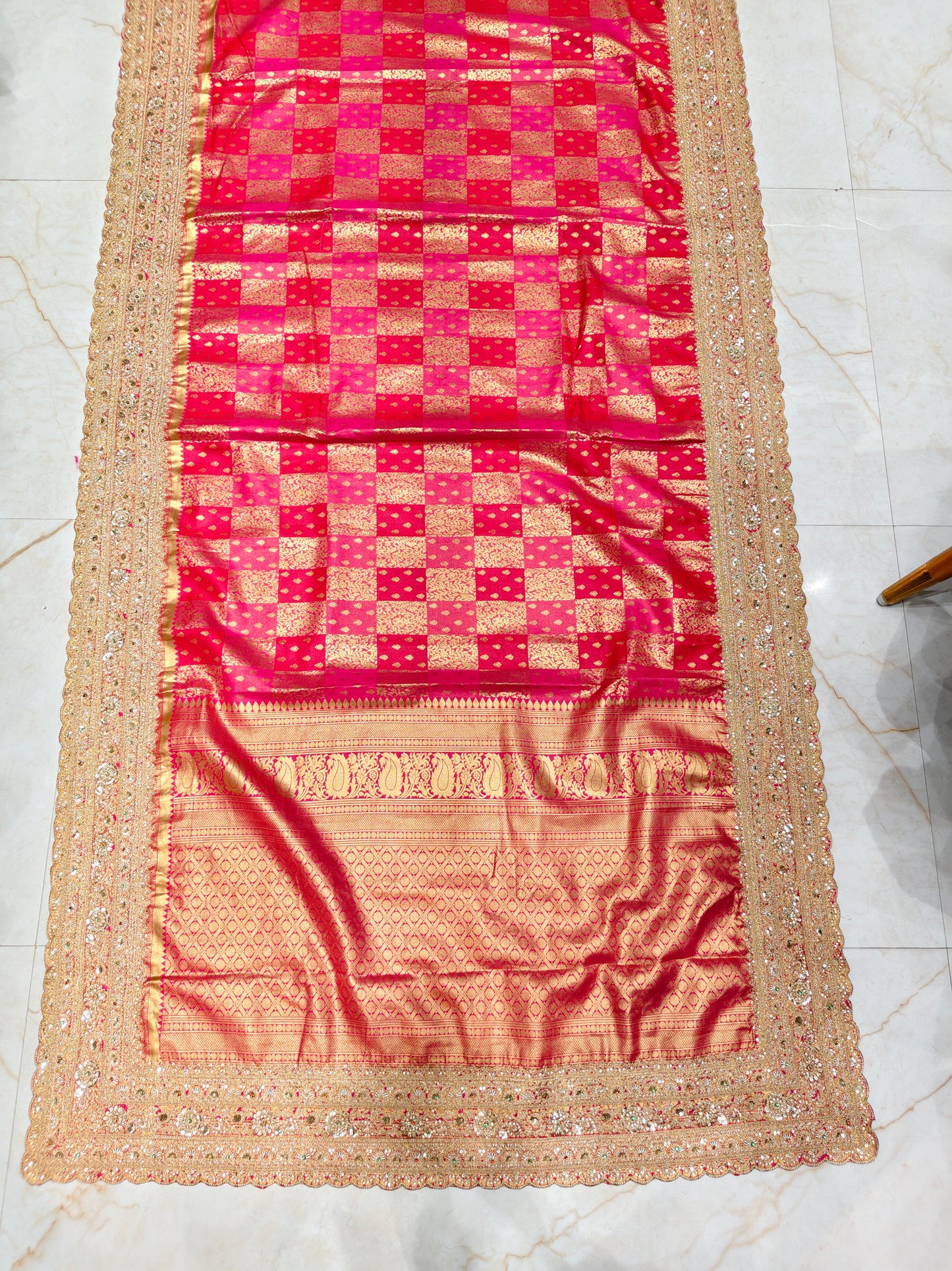 Red Silk Designer Saree