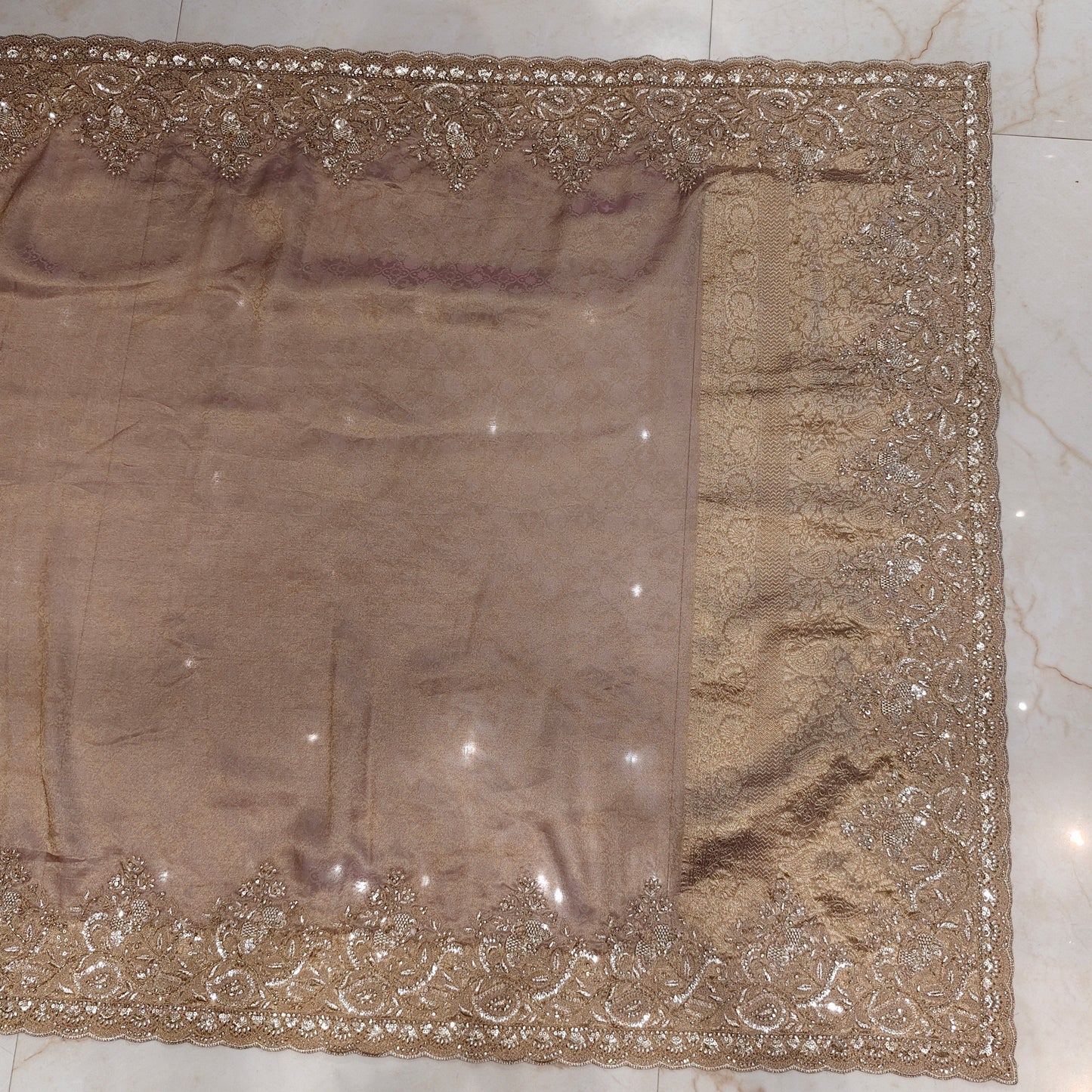 Lavender Tissue Designer Saree