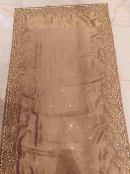 Lavender Tissue Designer Saree