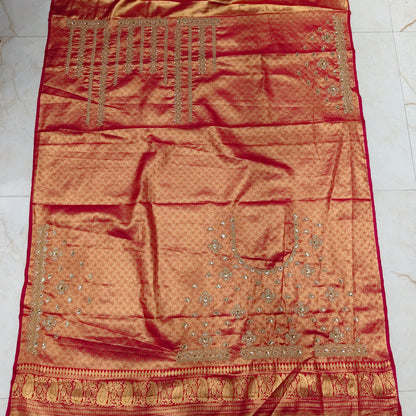 Red Silk Designer Saree
