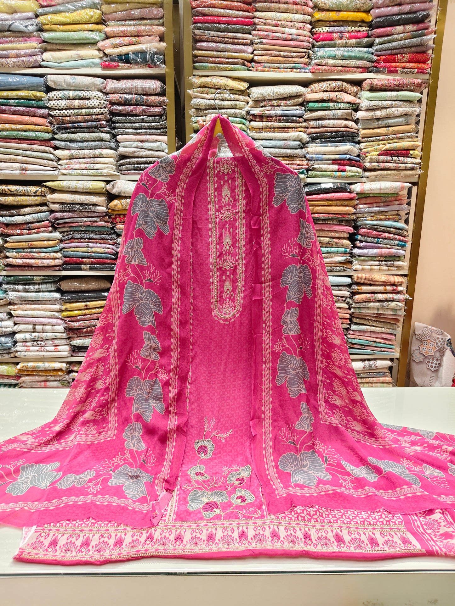 Printed Crepe Suit