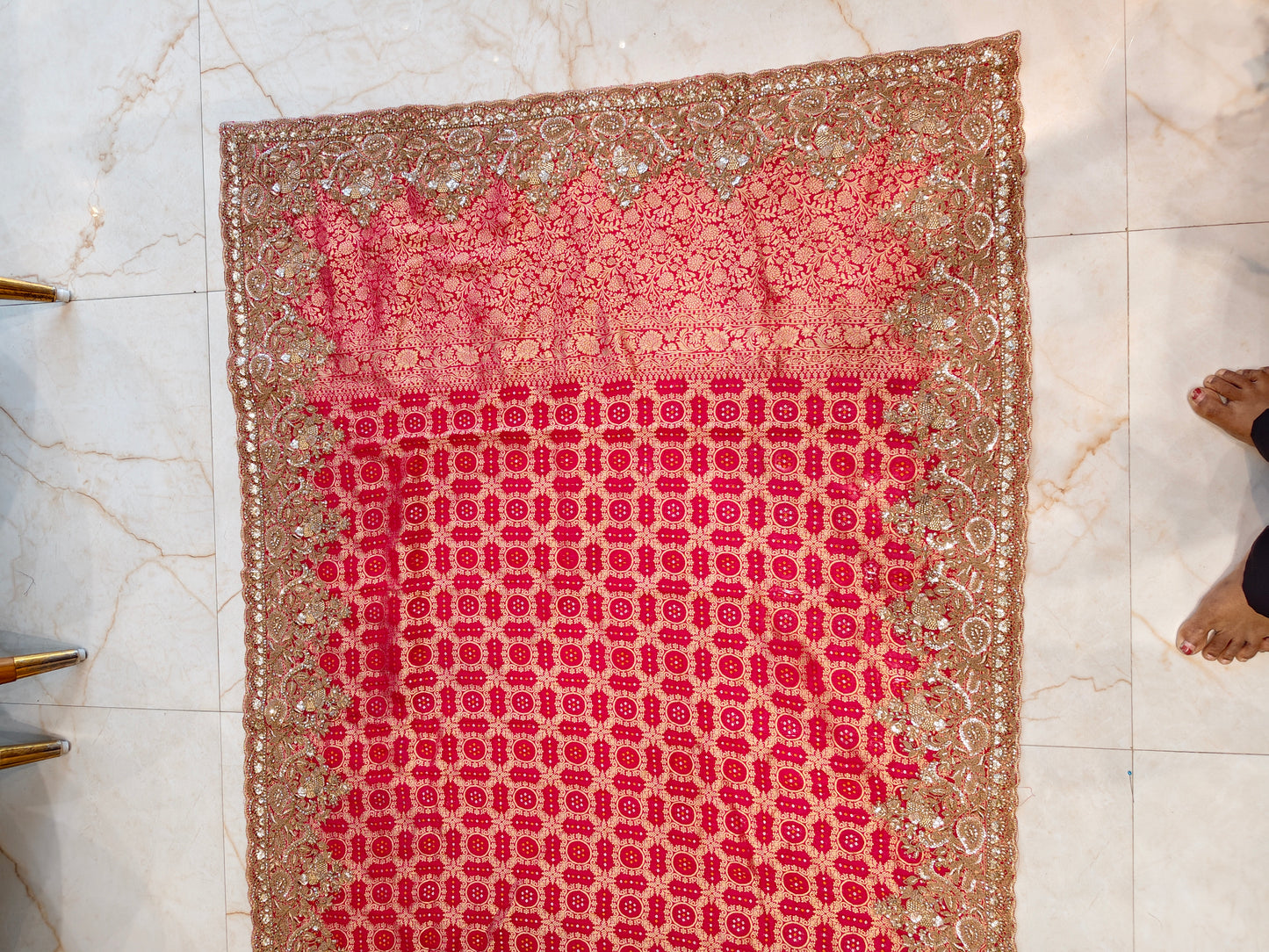 Rani Pink Khaddi Georget Saree