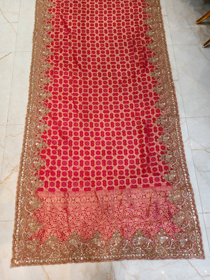 Rani Pink Khaddi Georget Saree