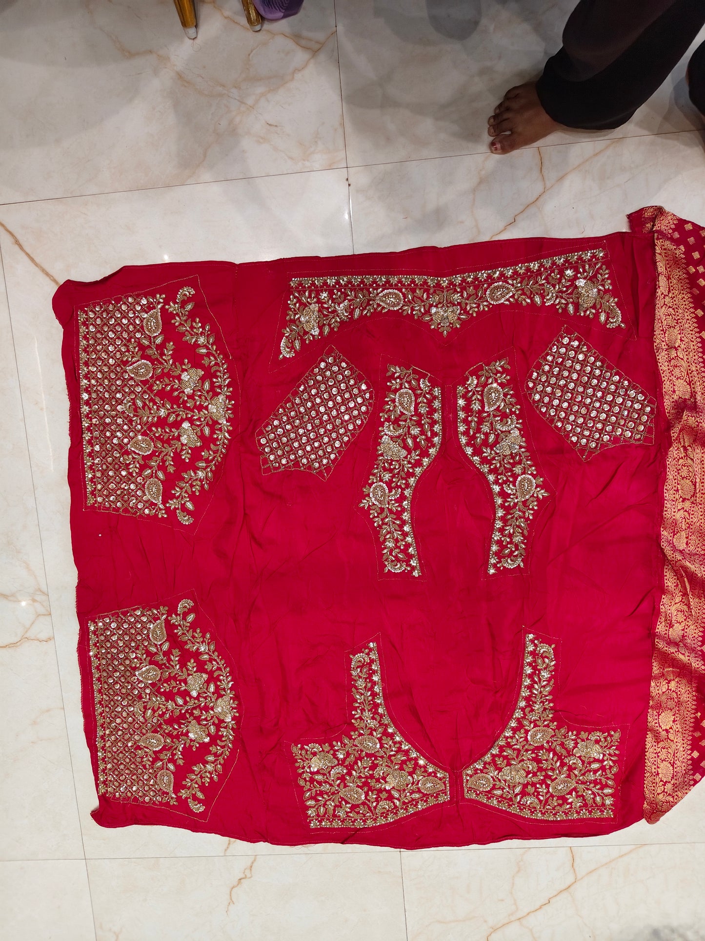 Rani Pink Khaddi Georget Saree