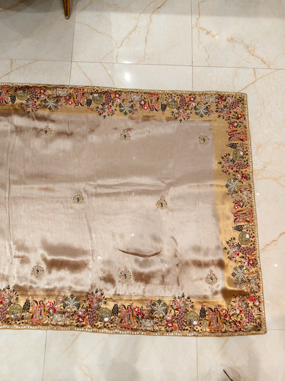 Gold Tissue Designer Saree