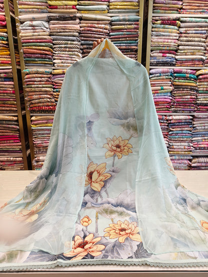 Cotton Printed Unstitched Suit