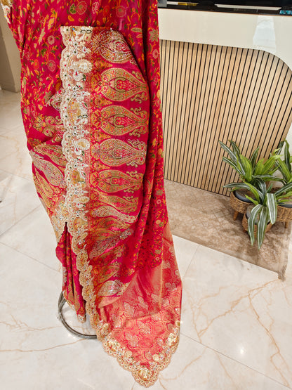 Red Handloom Silk Saree