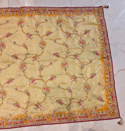 Sea Green & Rani Pink Tissue Saree