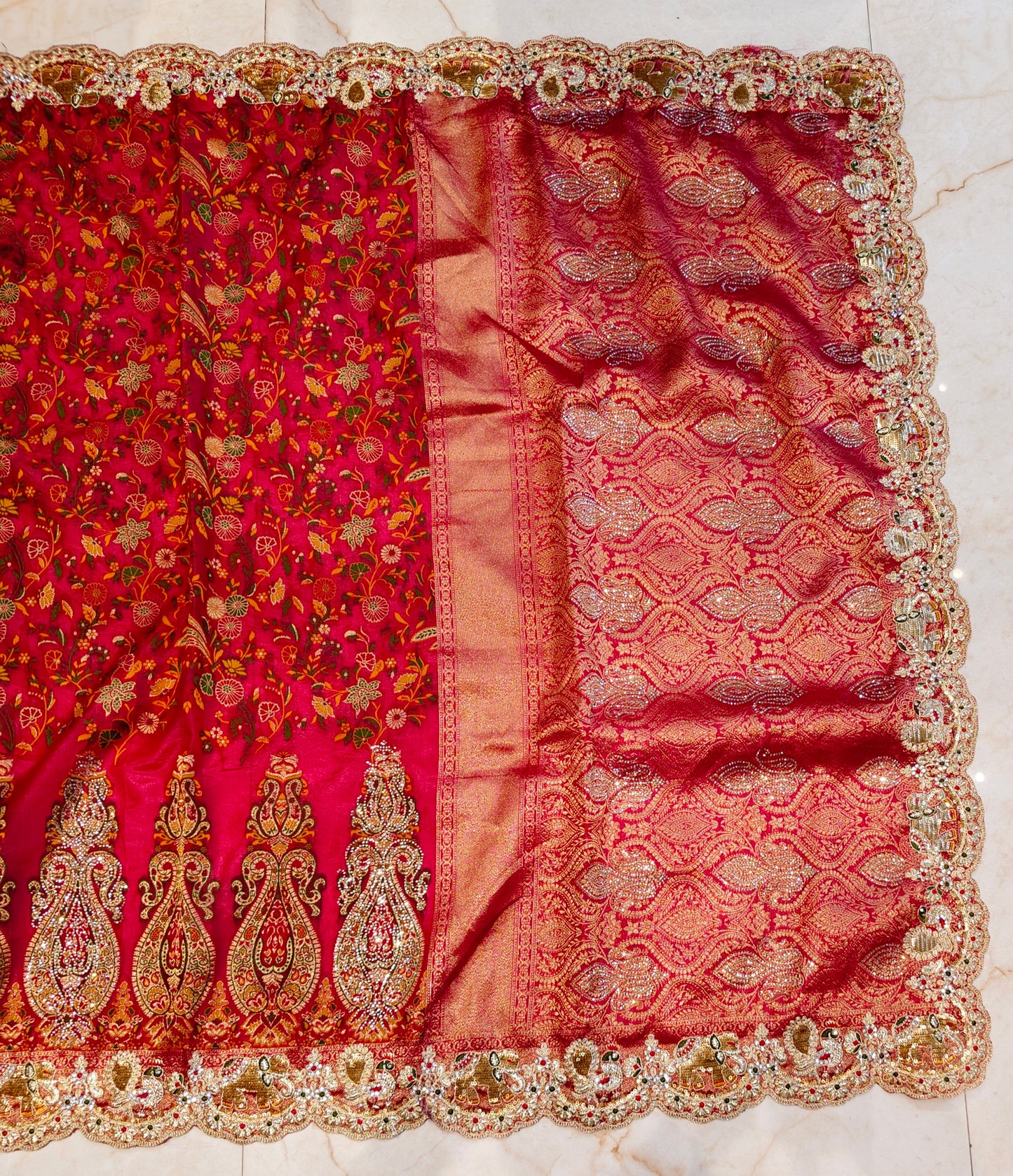 Red Handloom Silk Saree